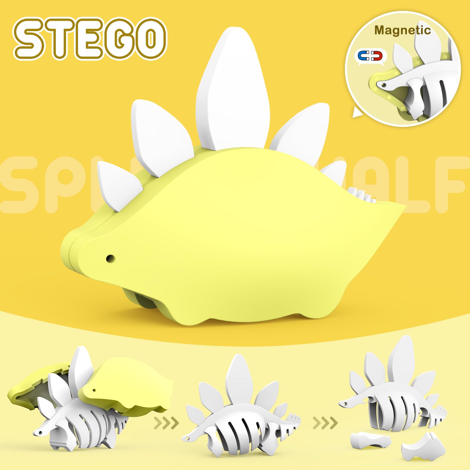 Toycost magnetic animal gnu – intuitive assembly supports counting and building