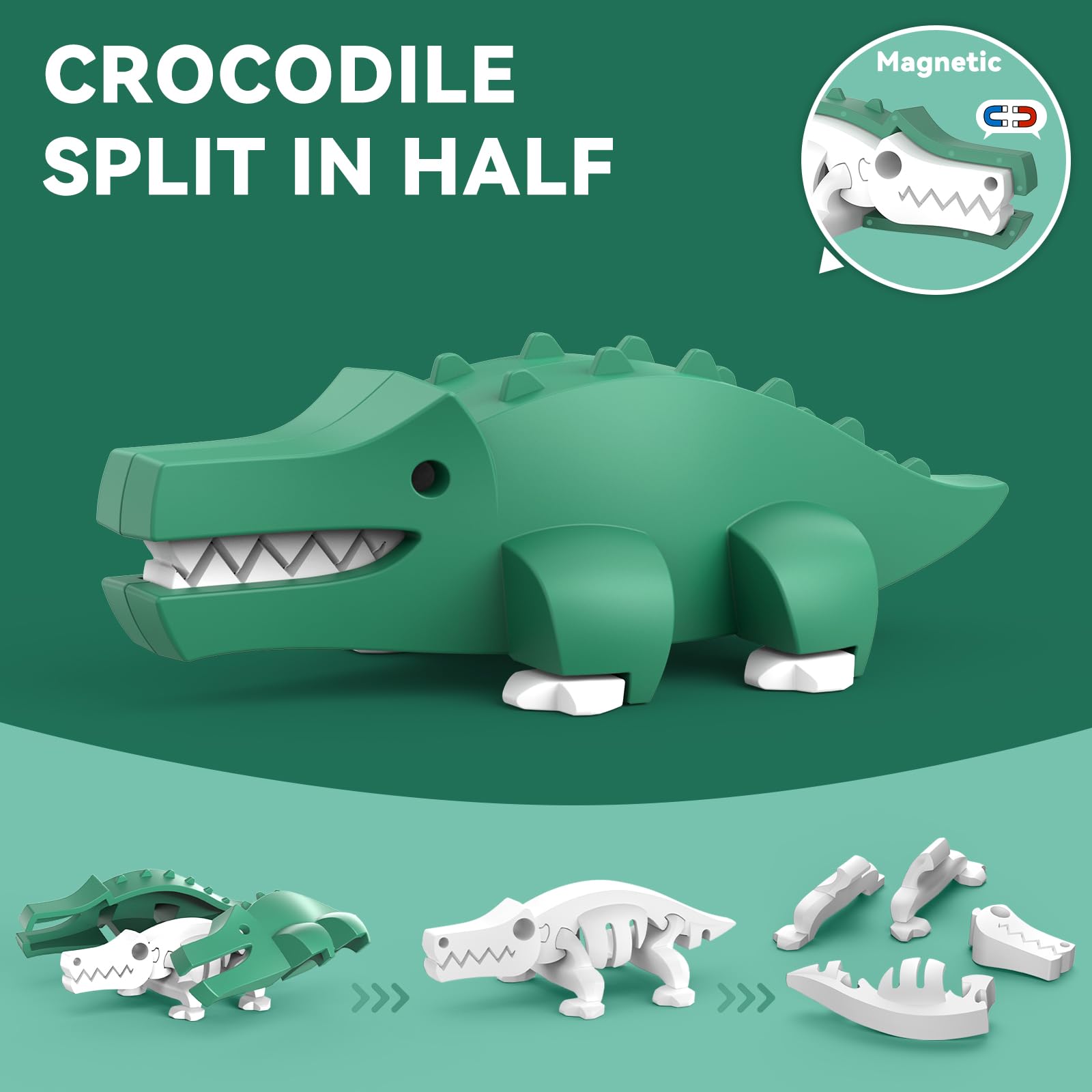 Toycost magnetic animal Gnu offering engaging assembly and color variety
