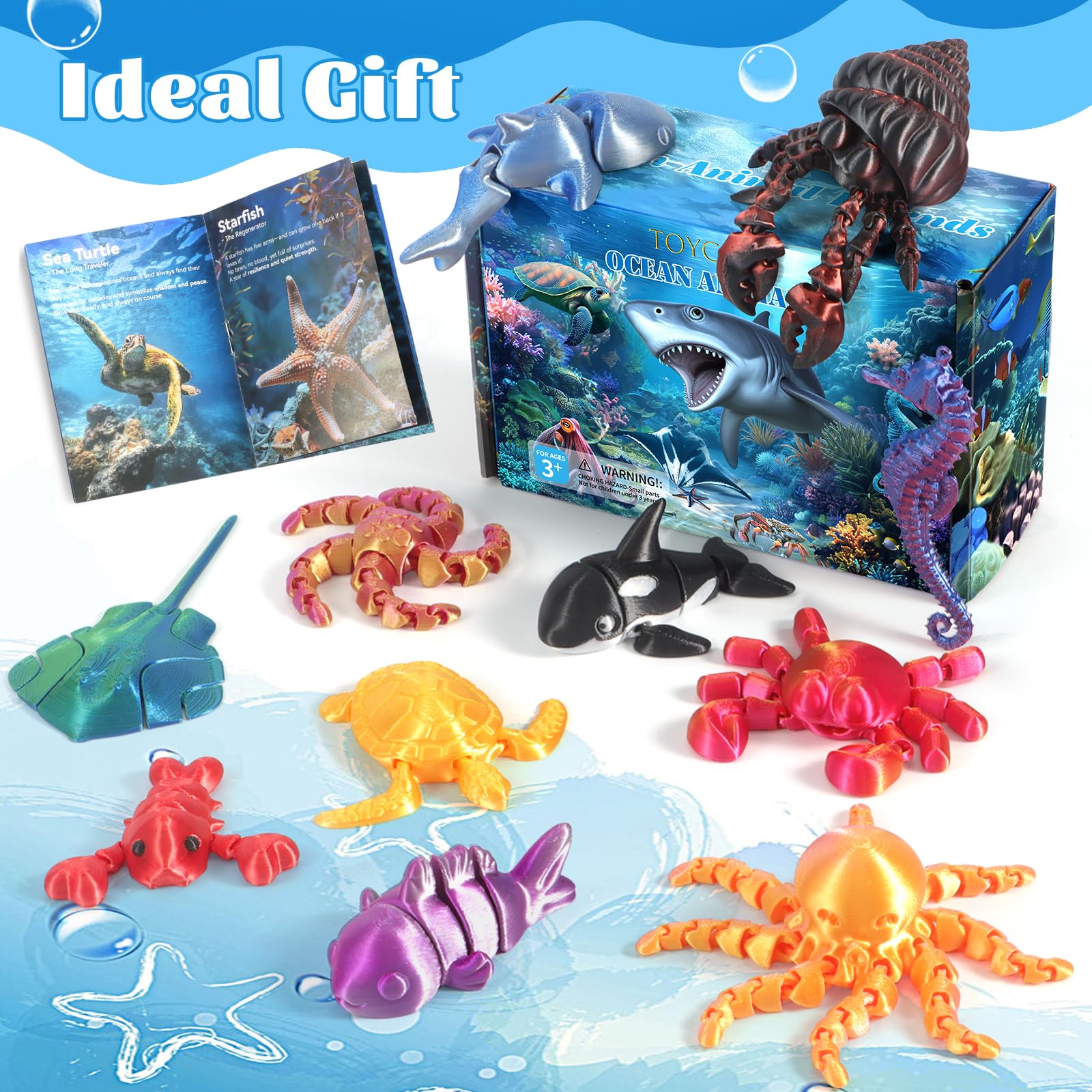 Toycost crab figurine sturdy 3D print for display and play