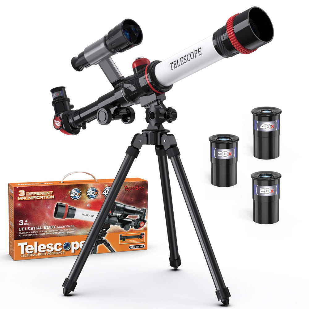 ToyerBee kids telescope package box showing gift-ready design for curious young explorers