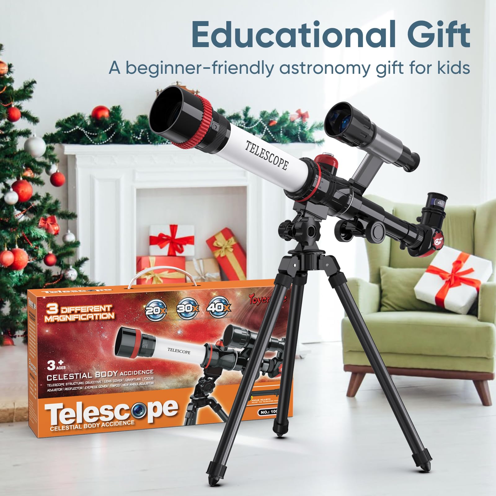 ToyerBee telescope tripod offering sturdy support for versatile viewing