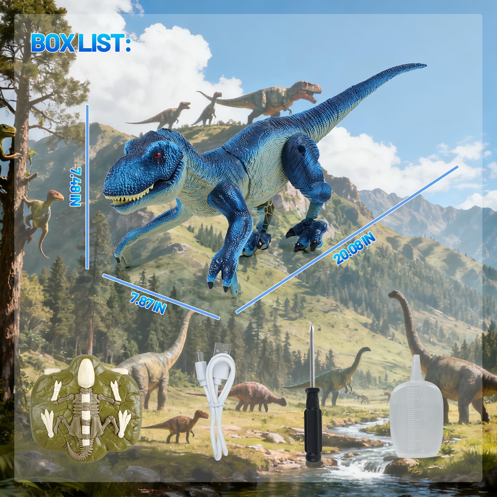 ToyFuntasy back-touch sensors trigger lifelike movements and sounds.