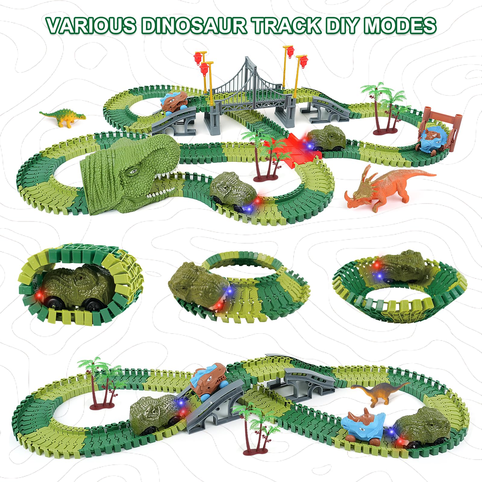 ToyFuntasy dino racing cars bring fast-paced excitement to the track.
