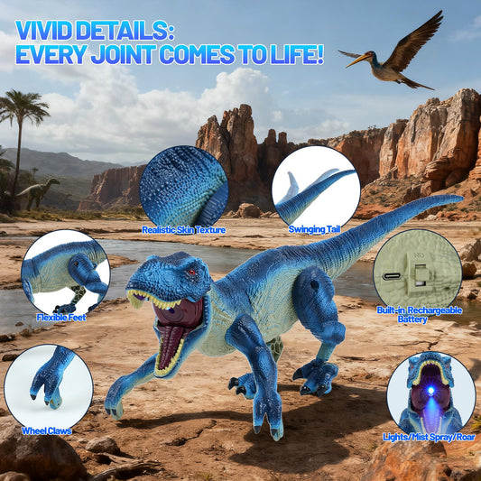 ToyFuntasy blue roar effect captures attention and enhances pretend play.