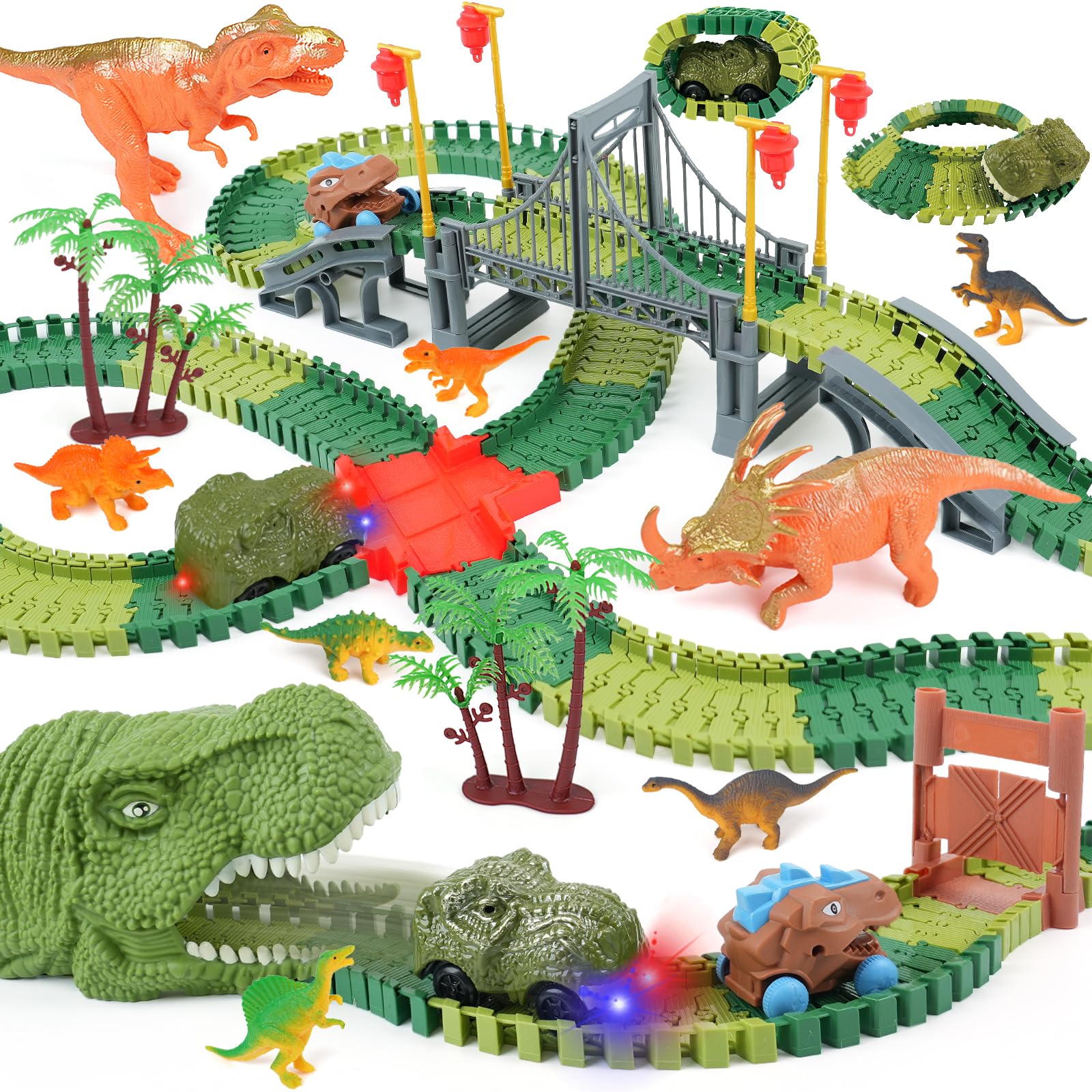 ToyFuntasy dinosaur track flexible layout fuels imaginative building sessions.