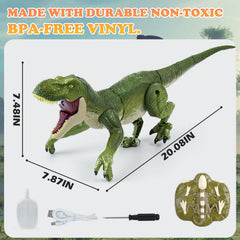ToyFuntasy RC dinosaur spray feature adds playful mist to play scenes.
