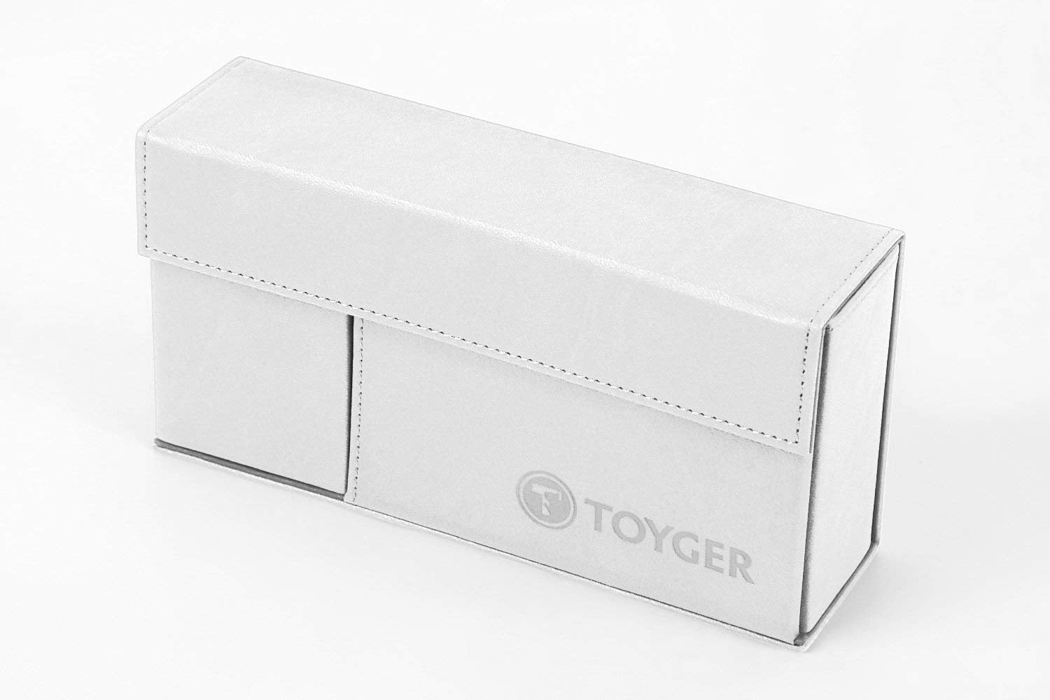 TOYGER DeckSlimmer white front view shows easy card access.