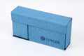 TOYGER DeckSlimmer light-blue front view for portable card storage on the go.