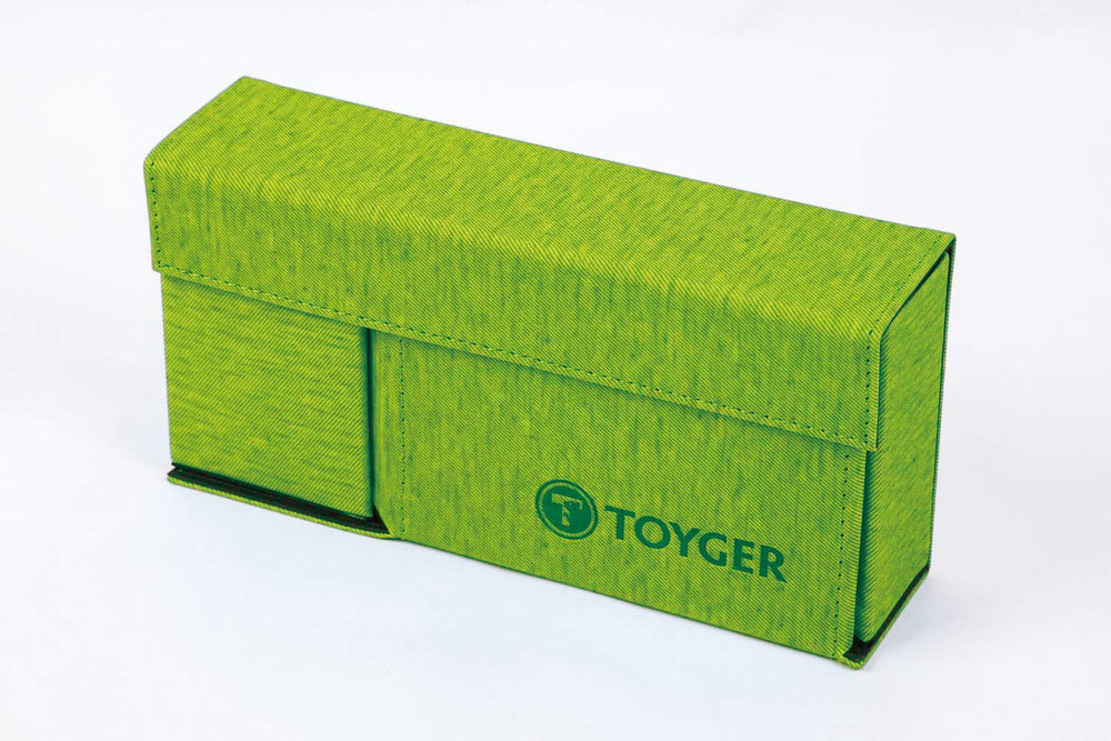 TOYGER DeckSlimmer front view with travel-ready light green exterior