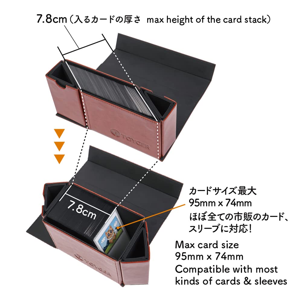 TOYGER DeckSlimmer opened layout reveals extra space for easy card drawing.