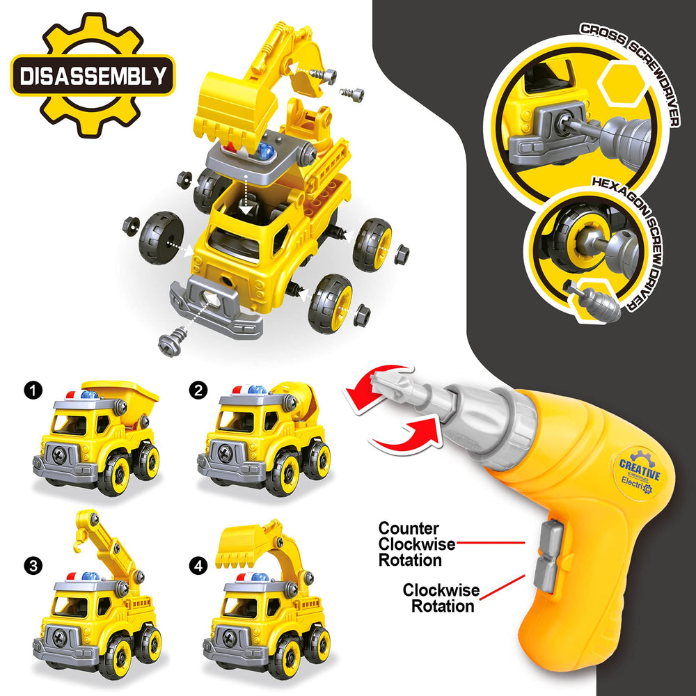 Toyk 4-in-1 cement mixer model for imaginative engineering