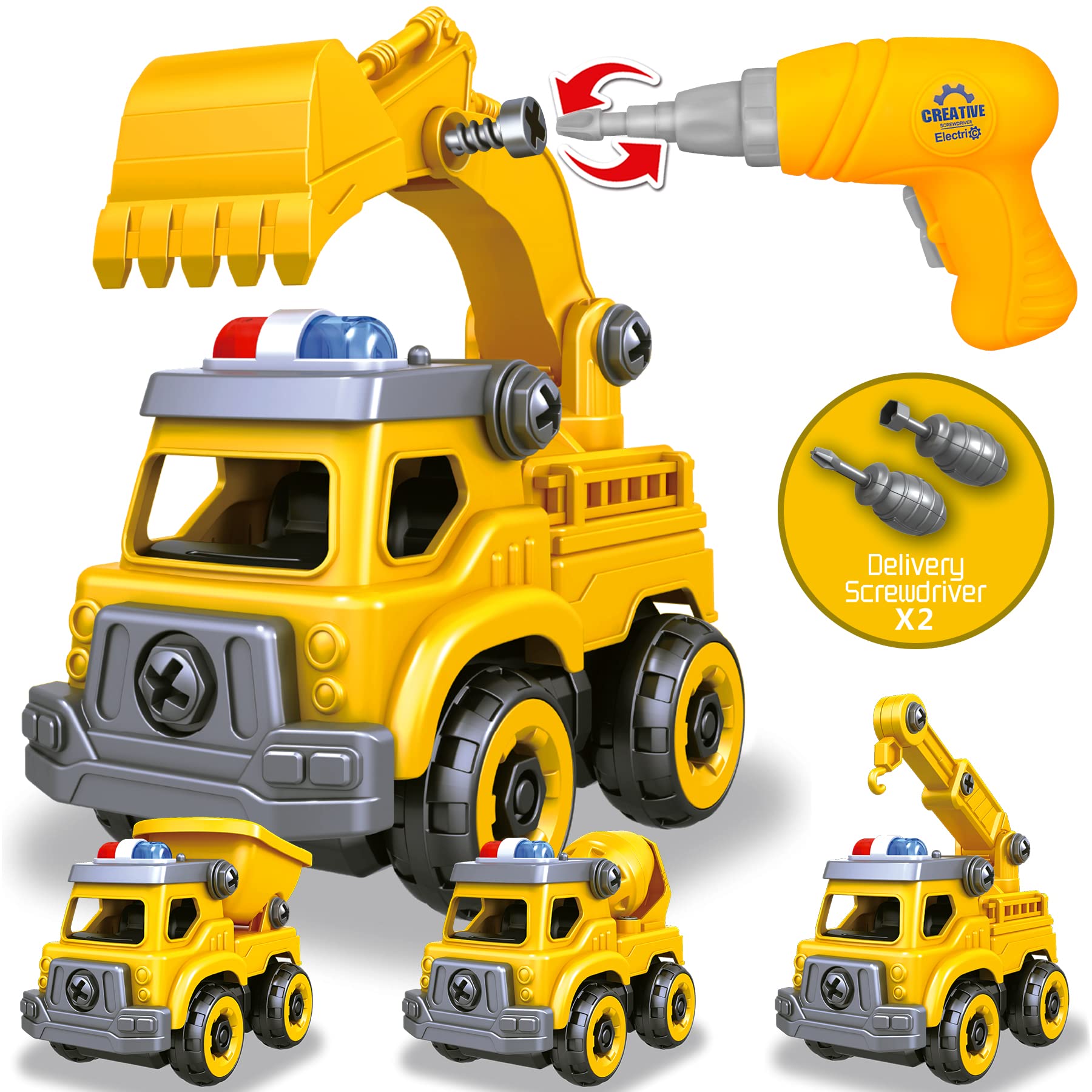 Toyk 4-in-1 take apart dump truck for hands-on building play