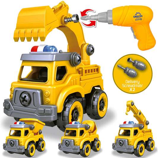 Toyk 4-in-1 take apart dump truck for hands-on building play