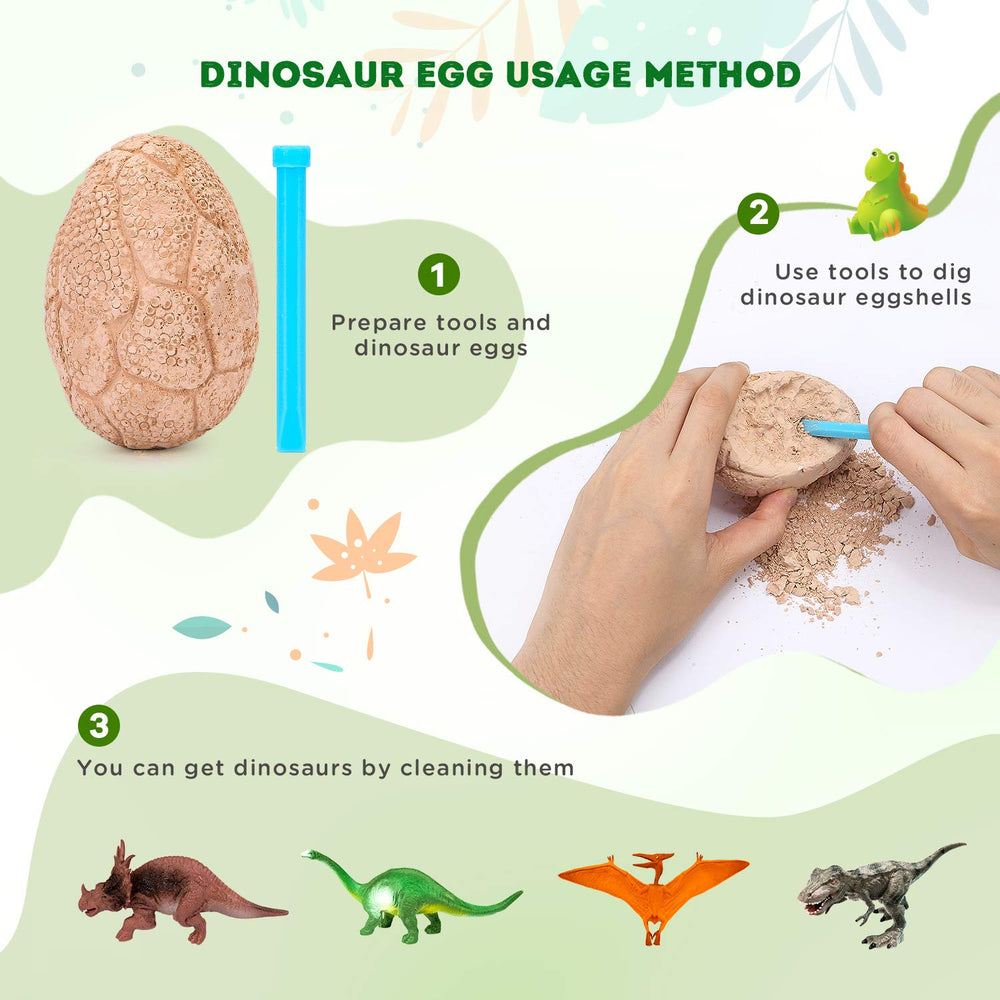 Toyk dinosaur knowledge cards describe each species for quick learning after discovery.