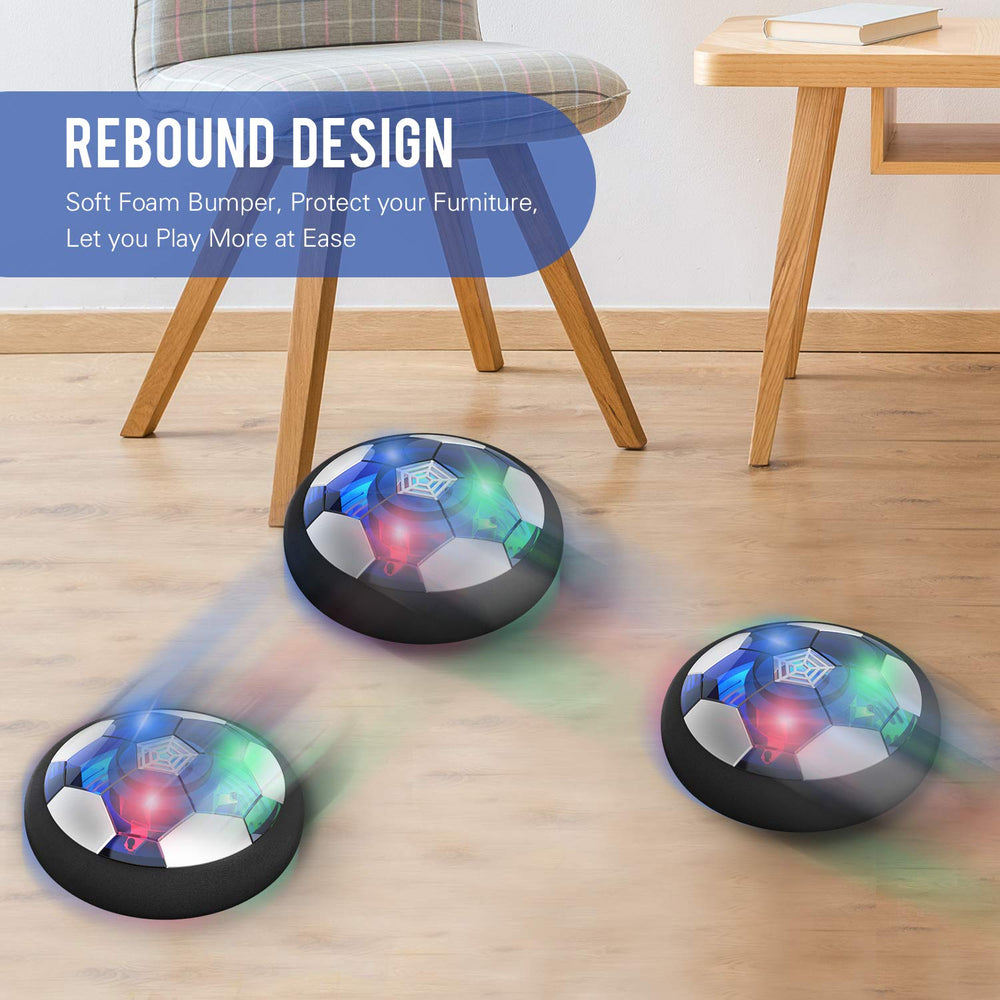 Toyk Hover Soccer Ball with color-changing LEDs attracts kids during evening play