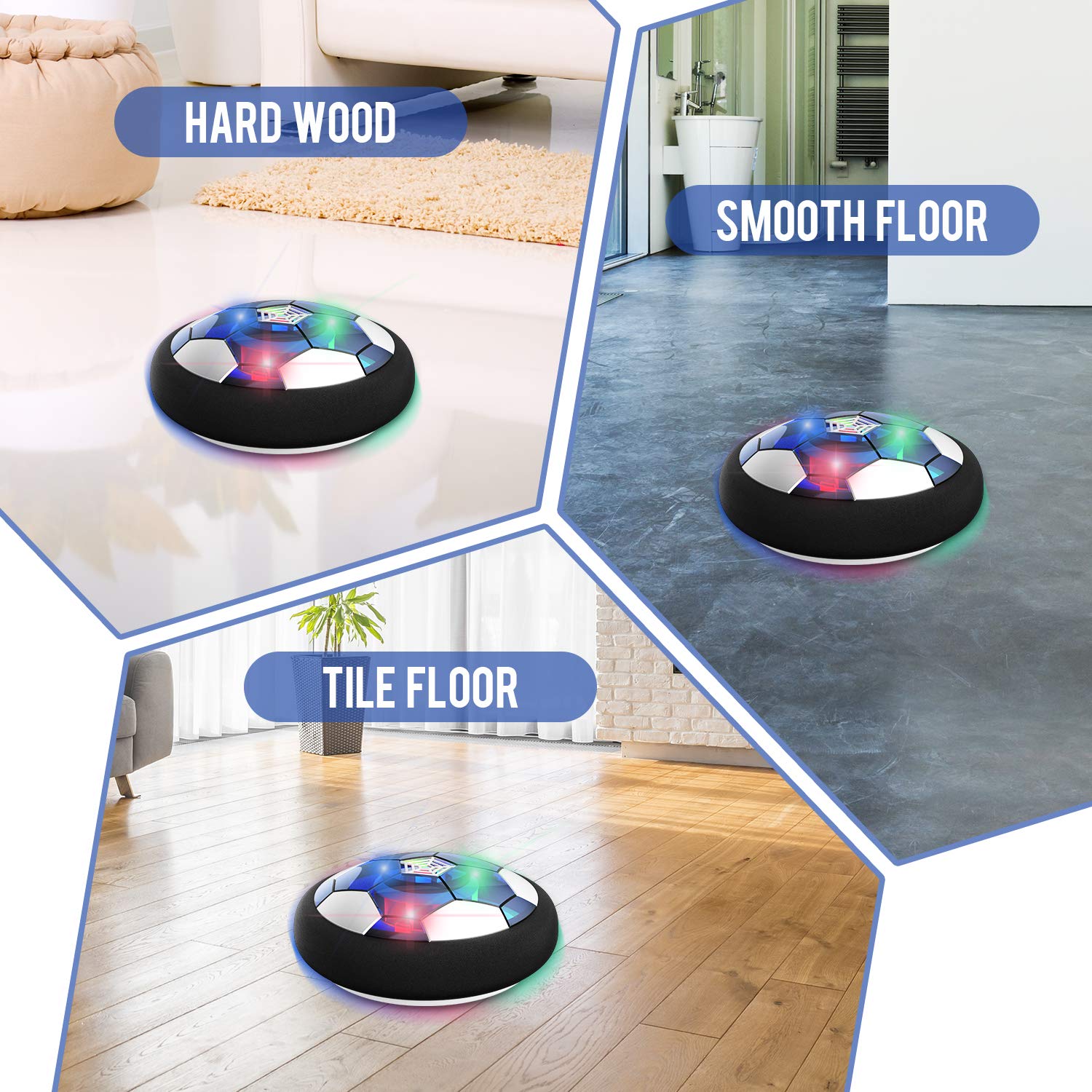 Toyk Hover Soccer Ball supports family play with safe, interactive practice