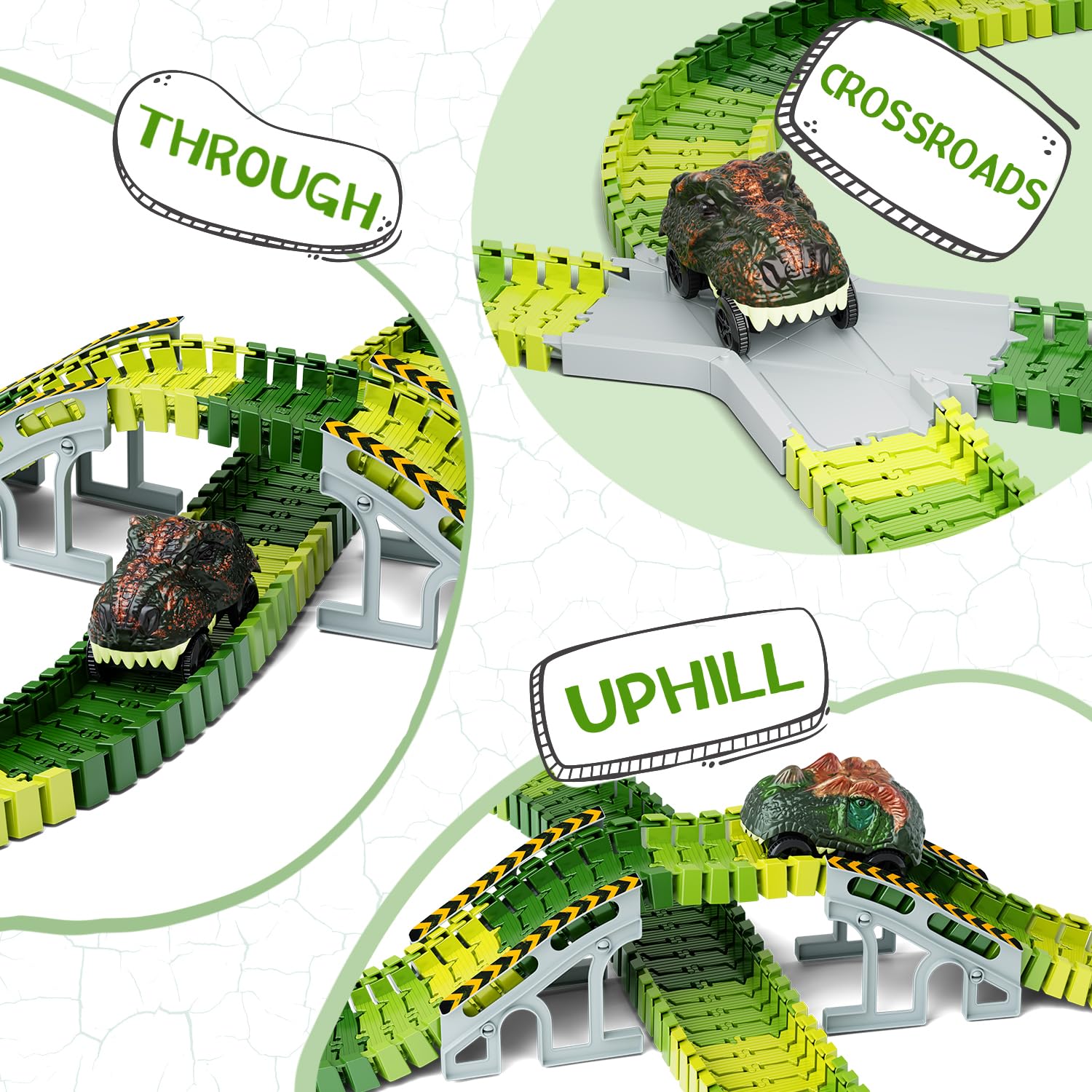 Toyk 216 track pieces forming a versatile track system