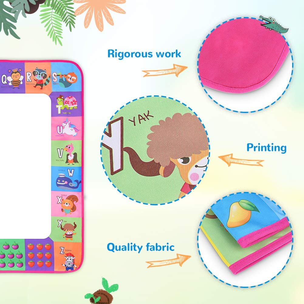 Toyk Water Doodle Mat pink templates to practice tracing
