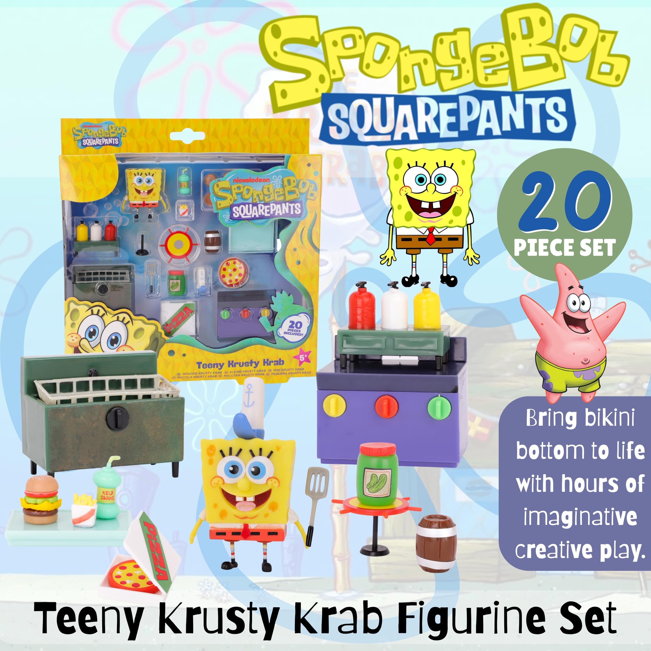 Toyland Teeny Krusty Krab grill station for pretend Krabby Patties and meals.