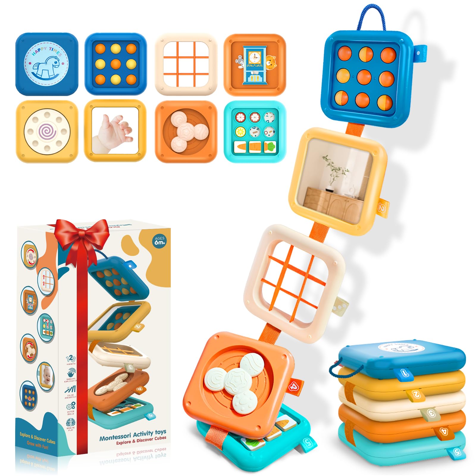 Toylfort Travel Busy Board with 7 activities for on-the-go toddlers, keeps little hands busy during flights.