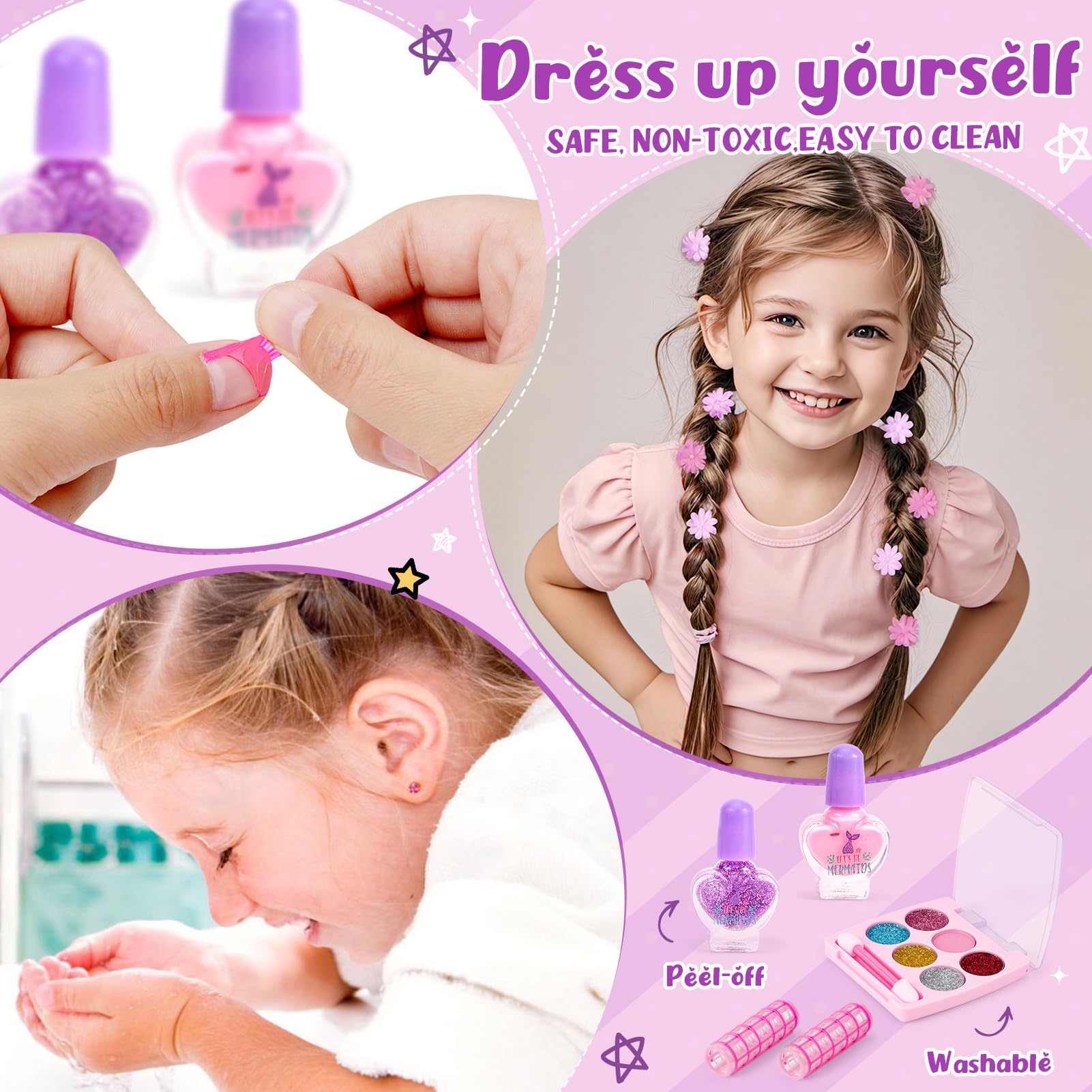 Toylink hair accessories, clips, and rollers for secure updos