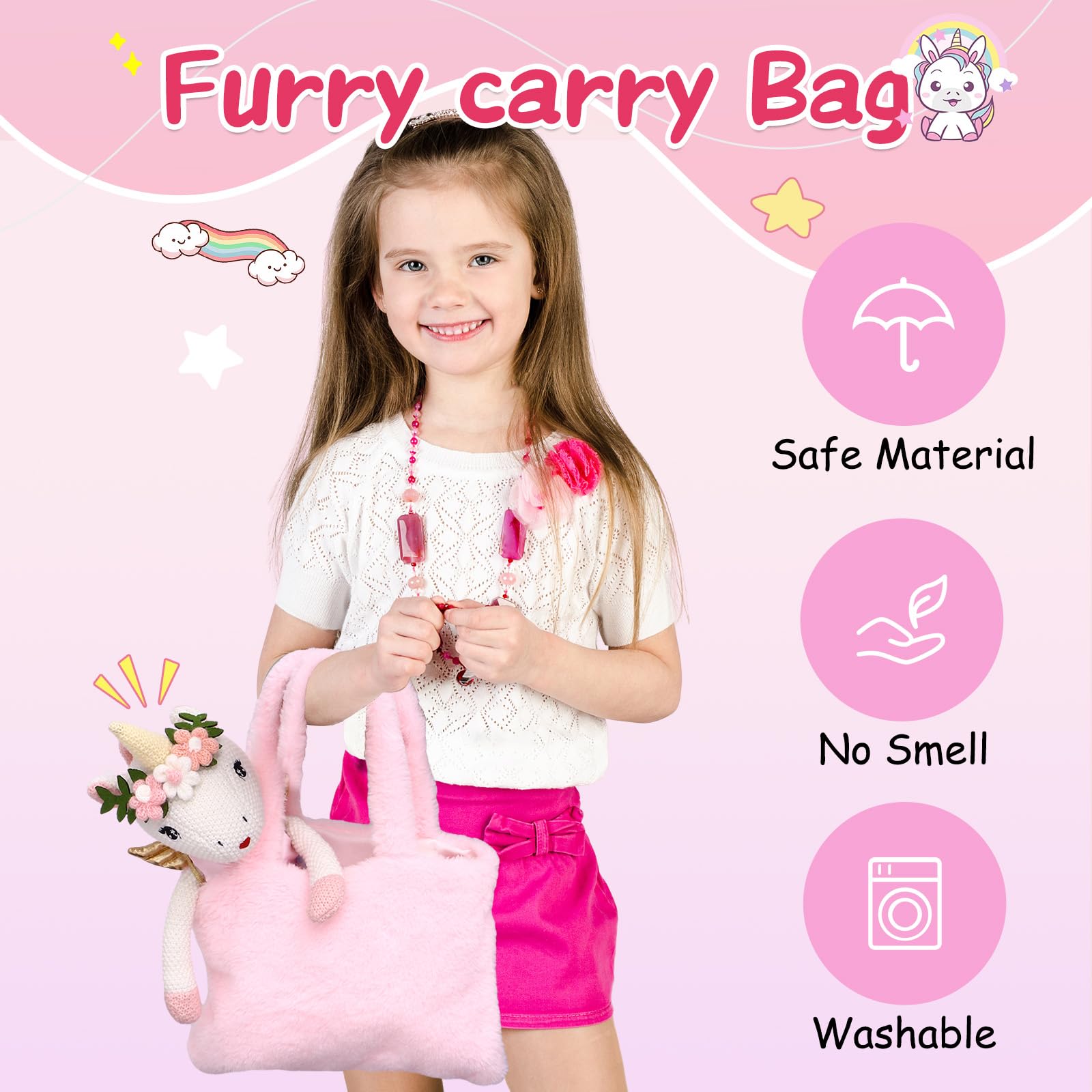 Toylink unicorn doll wings as a dress up accessory for fantasy play