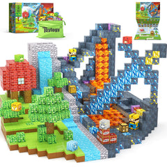 Toylogy 154PCS Dinosaur Magnetic Blocks for creative building and imaginative play