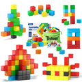 Toylogy 48PCS magnetic cubes assembly showcases versatile building options.