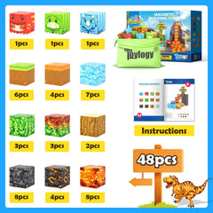 Toylogy Magnetic Blocks featuring an ice world for sensory exploration