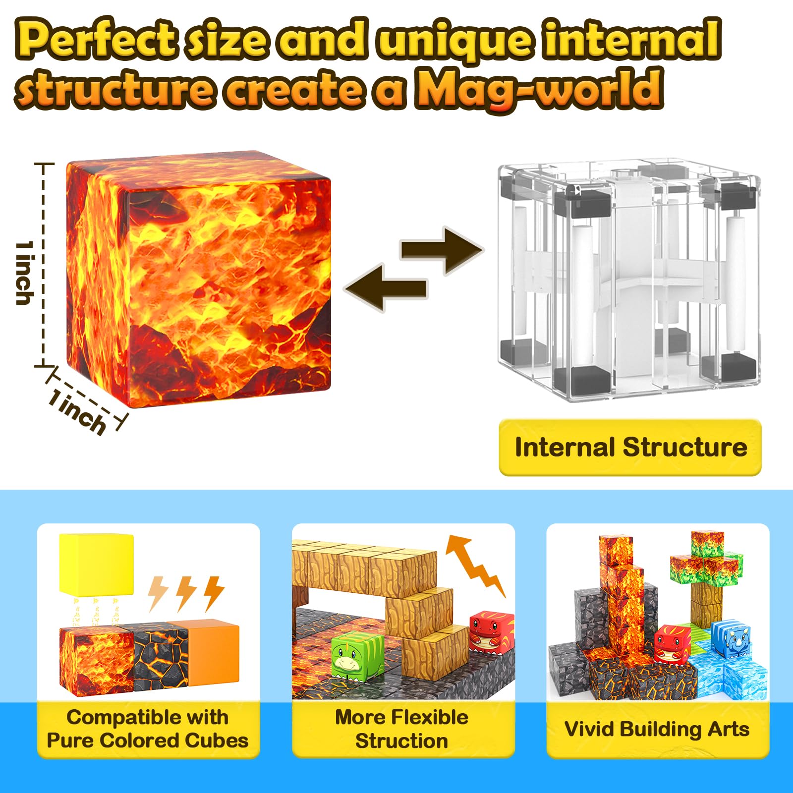 Toylogy Magnetic Blocks shaping a mine cave scene to boost focus