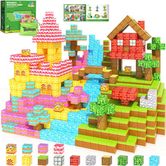 Toylogy magnetic blocks candy house for imaginative play and colorful building fun
