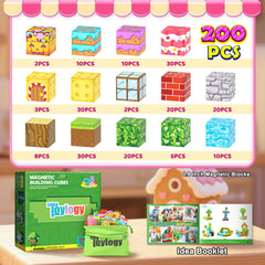 Toylogy magnetic blocks cookie walls promote tactile exploration and fine motor practice