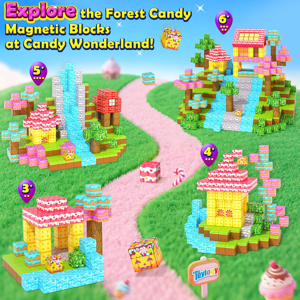 Toylogy magnetic blocks gingerbread door sparks role-play and imaginative entryways