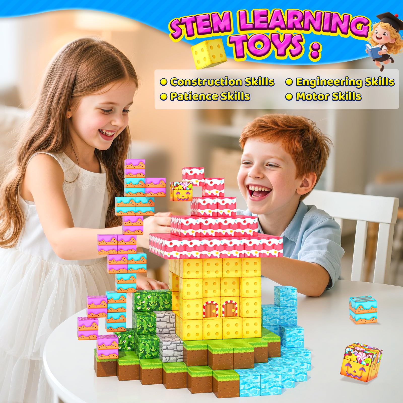 Toylogy magnetic blocks Mine Magworld open-ended STEM play for kids