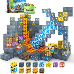 Toylogy Mine World Caverns magnetic blocks spark imagination and spatial skills.
