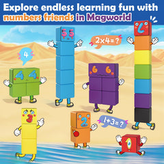 Toylogy magnetic blocks safe design highlighting rounded corners for toddlers.
