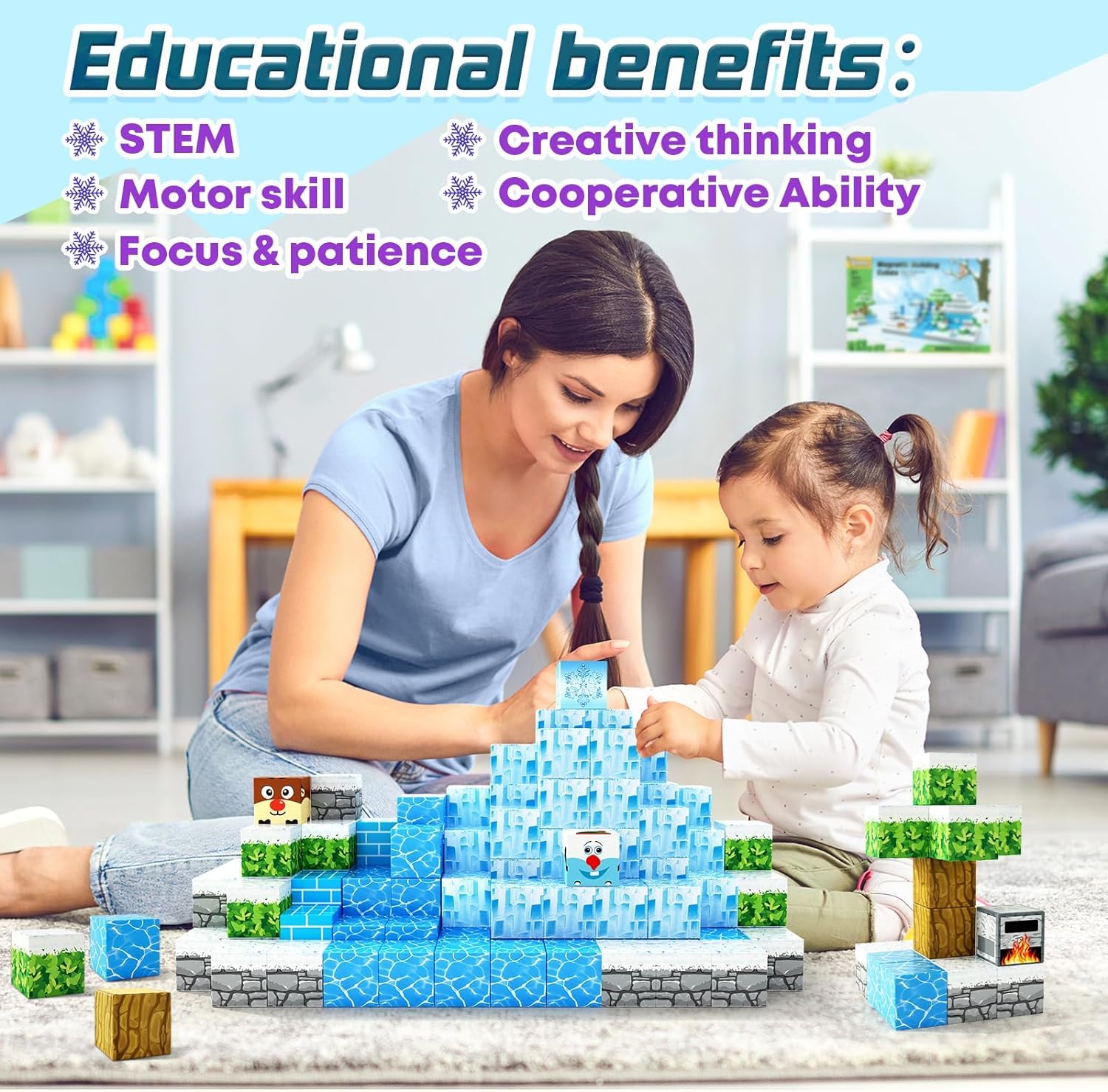 Toylogy Magnetic Blocks STEM Gift-ready design suits holidays and birthdays.