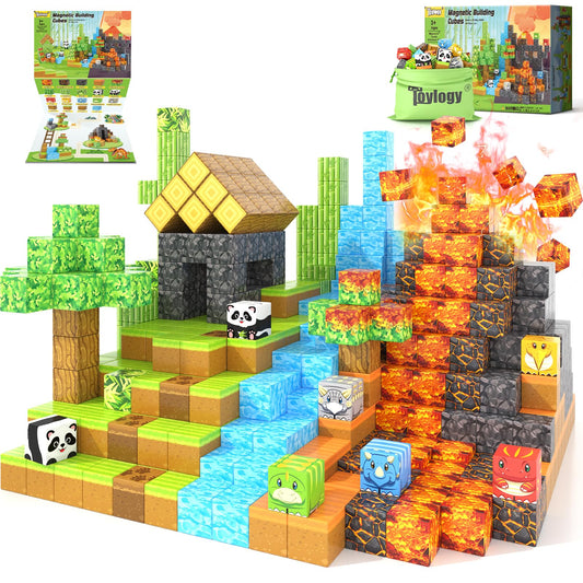 Toylogy Mine World dinosaur adventure build encourages imaginative play and fine motor skills.