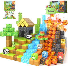 Toylogy Mine World dinosaur adventure build encourages imaginative play and fine motor skills.