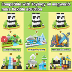 Toylogy panda habitat scene with bamboo forest for immersive play