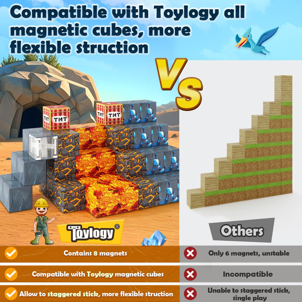 Toylogy safe rounded-edge magnets for ages 3+ during play