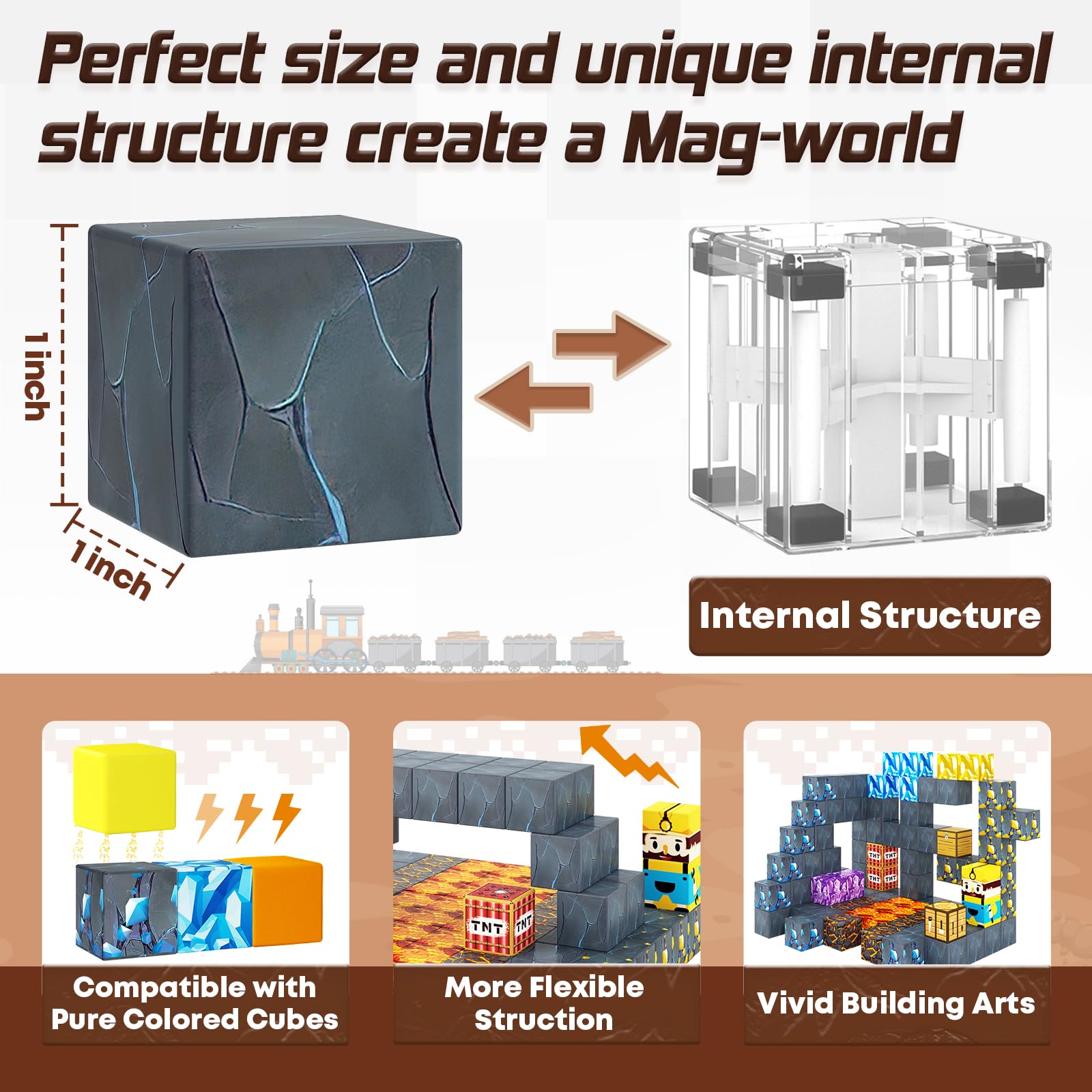 Toylogy STEM learning magnetic cubes encourage problem solving and spatial thinking.