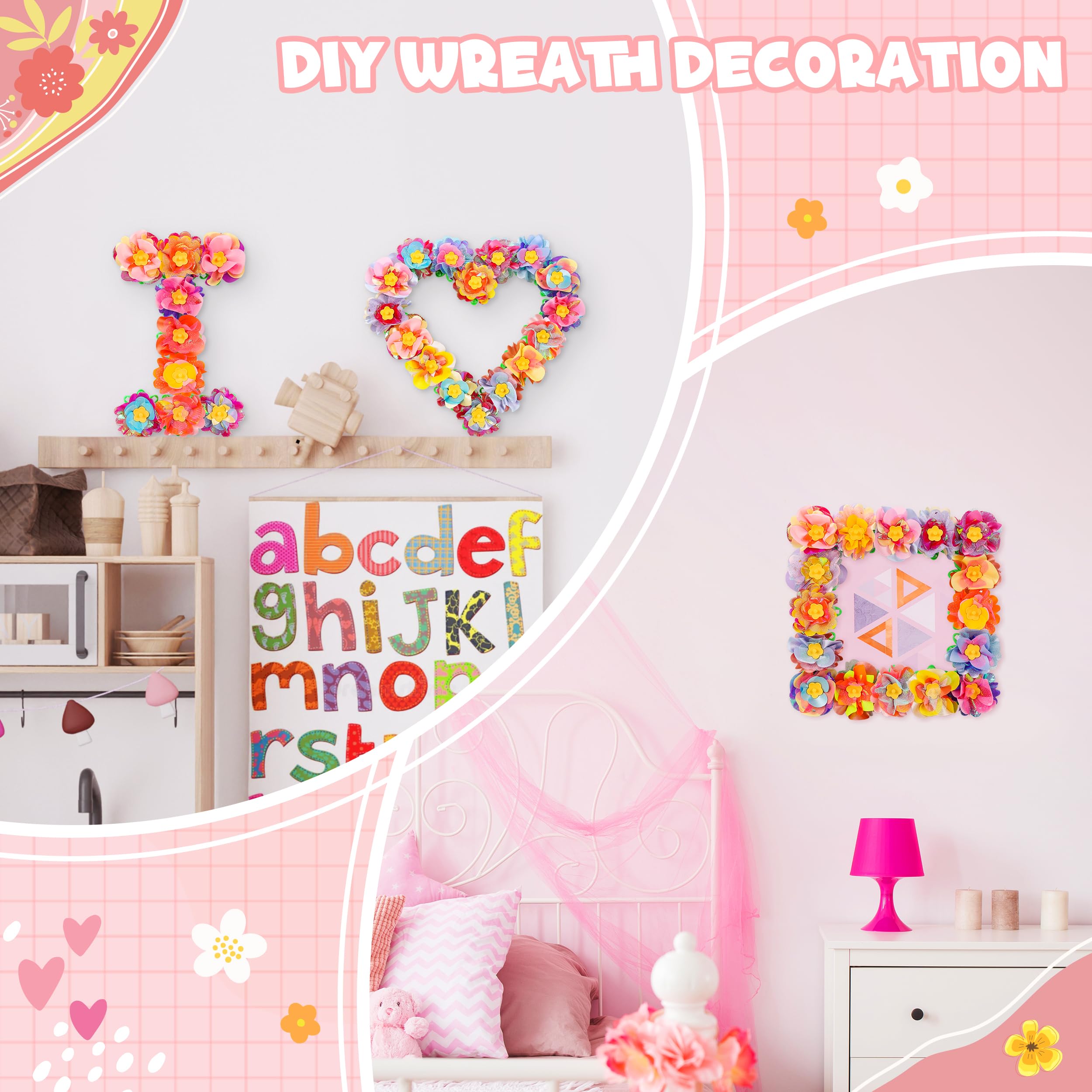 Toyly bouquet in progress with vibrant colors and imaginative play