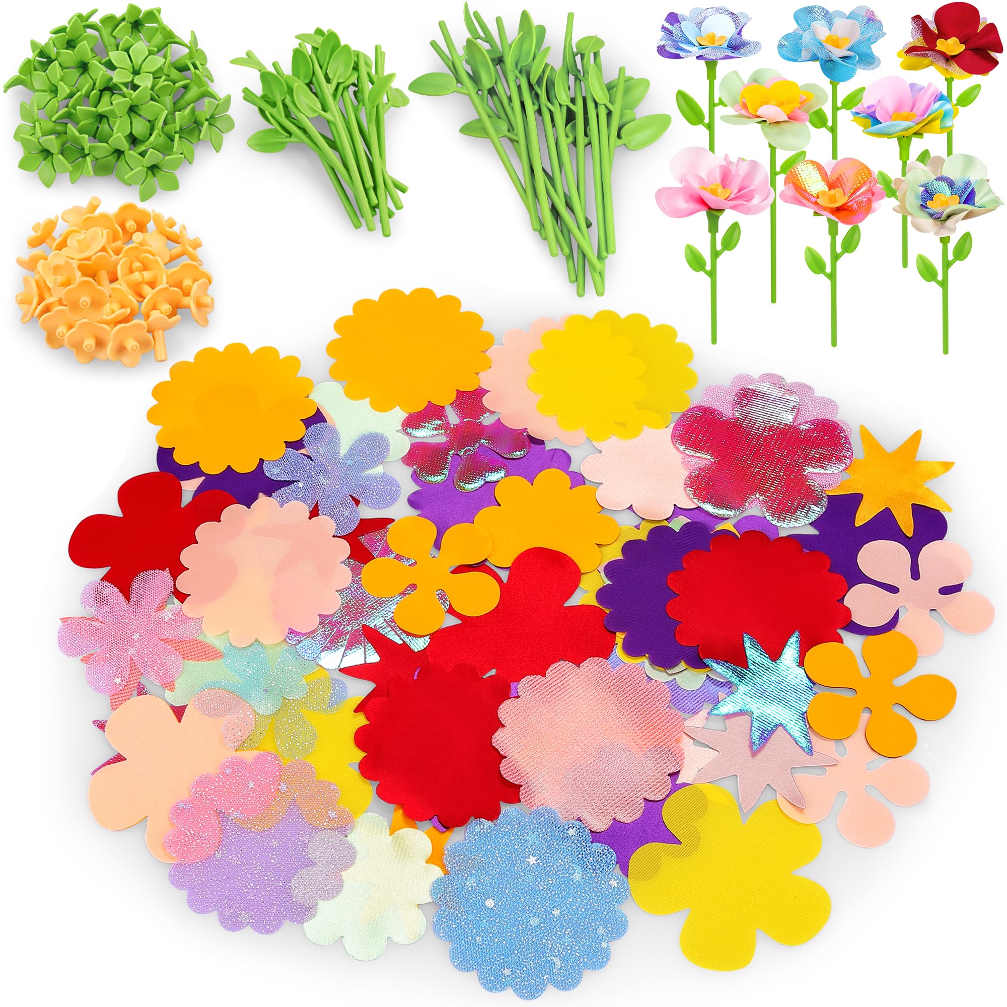 Toyly DIY Fabric Flower Bouquets cover art showing colorful pieces for creative play