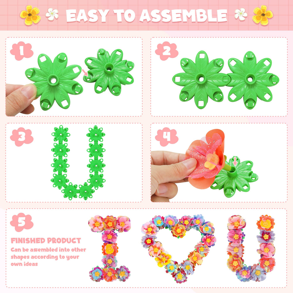 Toyly DIY splicing fun with petals attaching to the base for unique designs