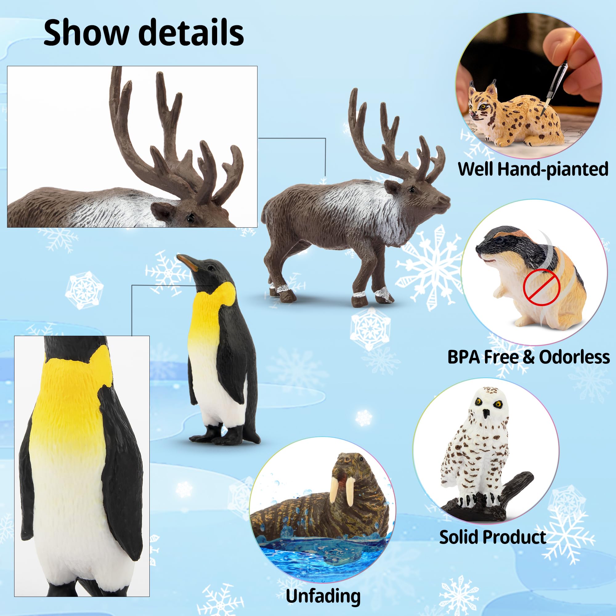 Toymany arctic wolf figurine – realistic detail helps spark imaginative Arctic adventures.