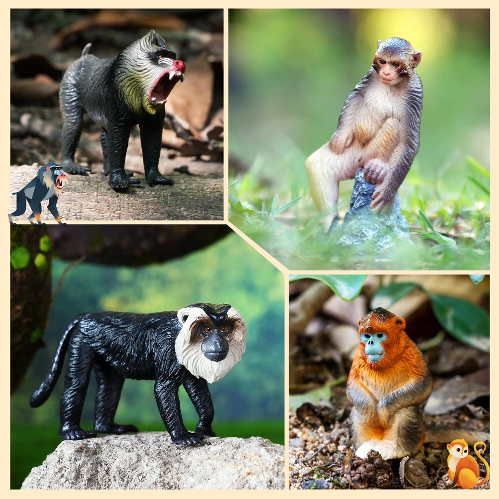 Toymany white-handed gibbon model ideal for nature lessons at home.