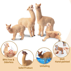 Toymany alpaca figurines with detailed painting for lifelike display