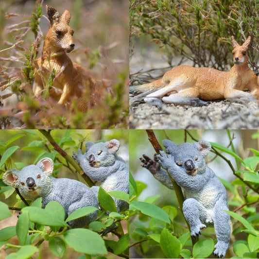 Toymany kangaroo figurine close-up showing realistic texture and color for storytelling.