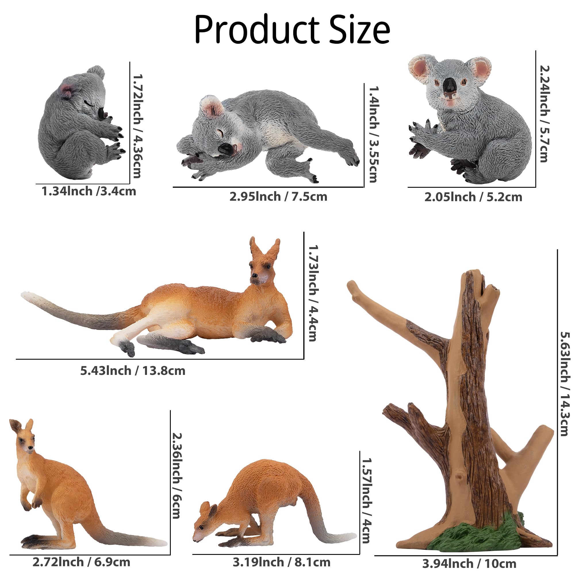 Toymany kangaroo figurine in playful pose supports imaginative play and storytelling.